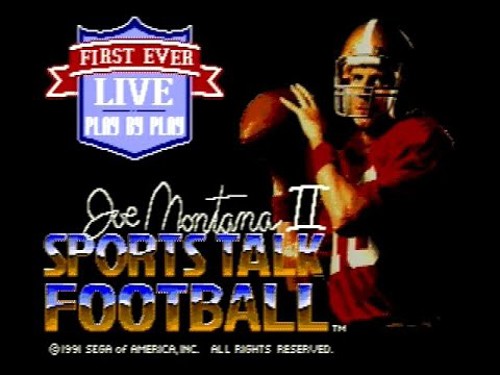 Joe Montana Sports Talk Football 2