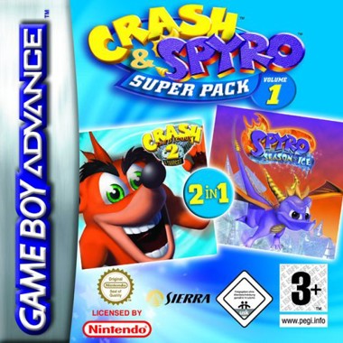2 in 1 - Crash & Spyro Super Pack Volume 1 - Spyro - Season of Ice + Crash Bandicoot 2 - N-Tranced