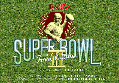 Tecmo Super Bowl III Final Edition