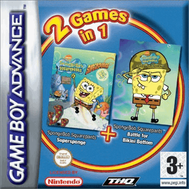 2 Games in 1 - SpongeBob SquarePants - SuperSponge + SpongeBob SquarePants - Battle for Bikini Bottom