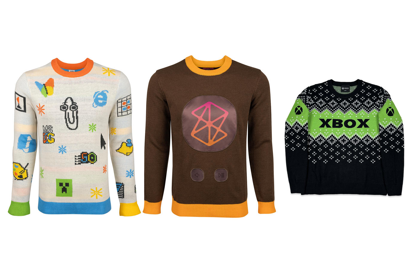 Microsoft hồi sinh áo len 'ugly' với Clippy, Xbox và Zune brown