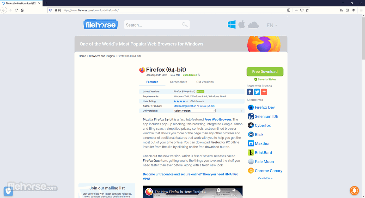 Firefox 145.0.2 (64-bit): Bản cập nhật khắc phục và ổn định
