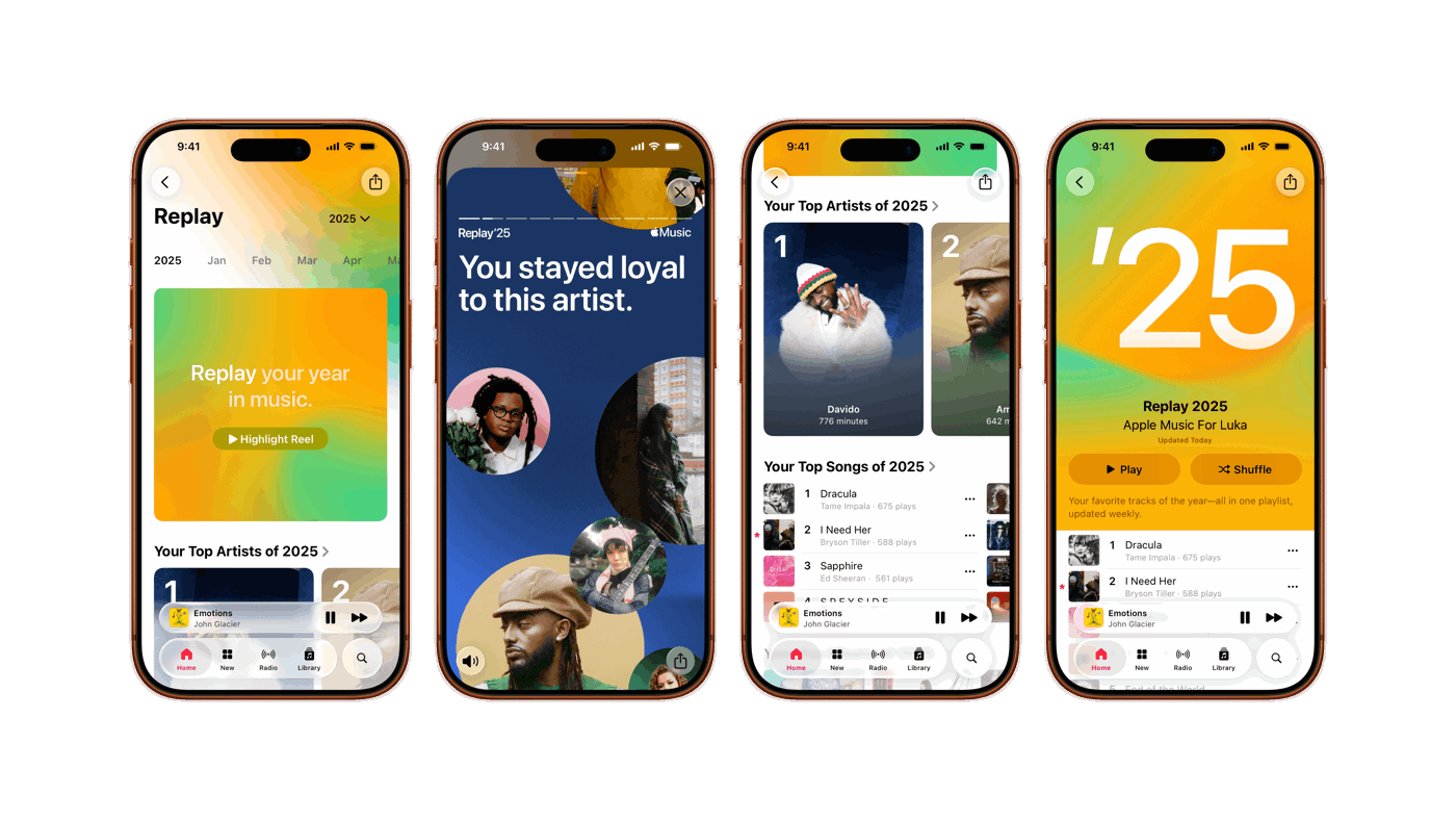 Apple Music Replay 2025 trở lại với thống kê nghe nhạc mới