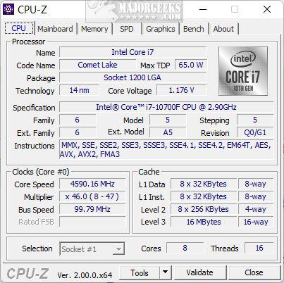 CPU-Z 2.15 ra mắt: Cập nhật nhận diện phần cứng, tối ưu tương thích