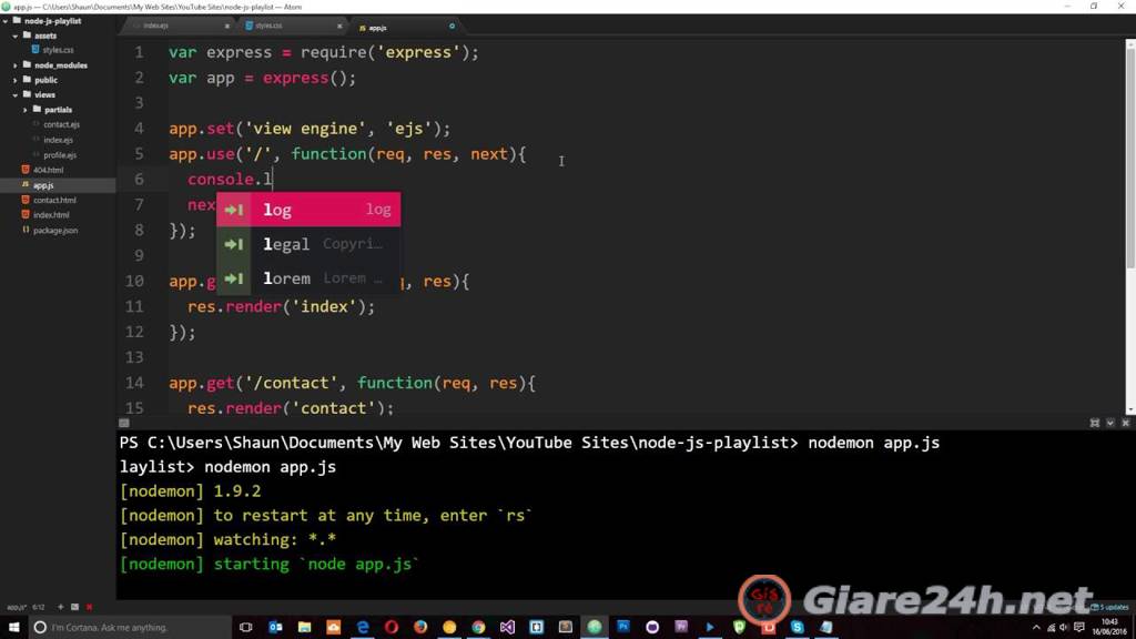 Tải về Node.js cho lập trình viên