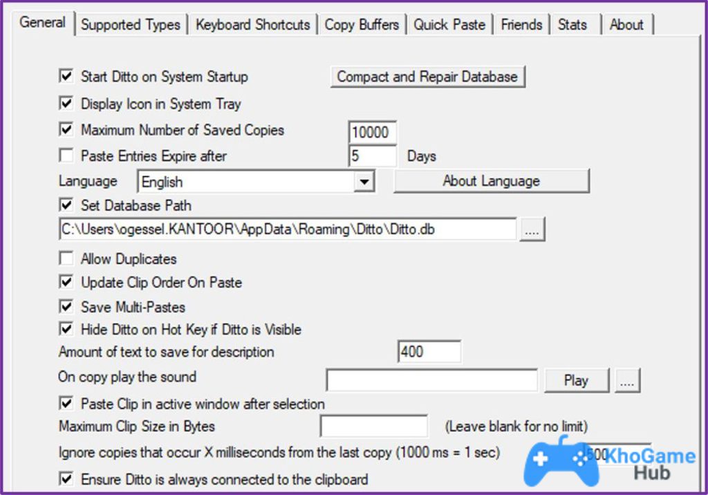 Tải và cài đặt Ditto Clipboard Manager - Quản lý clipboard miễn phí