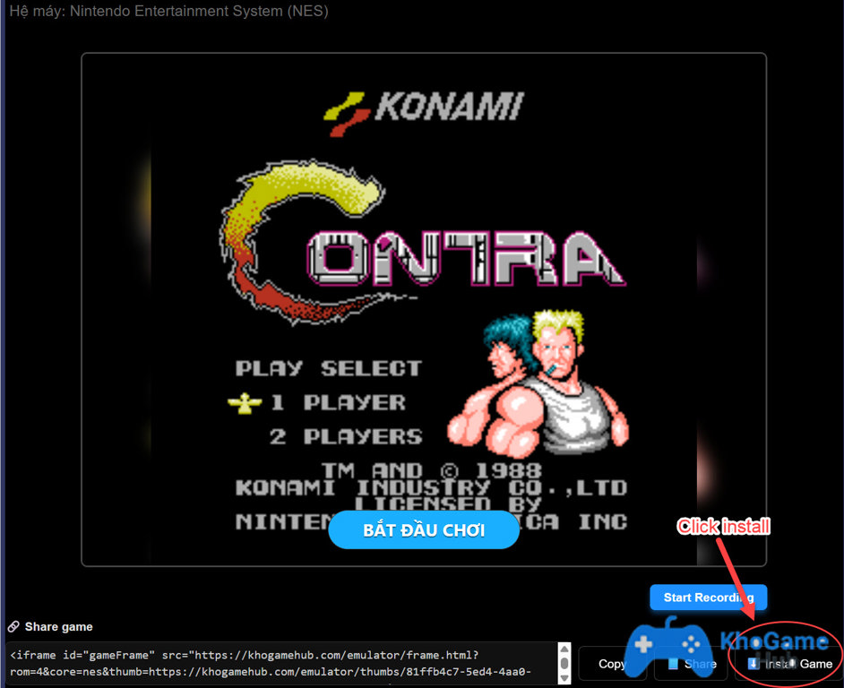 Install game retro as real app