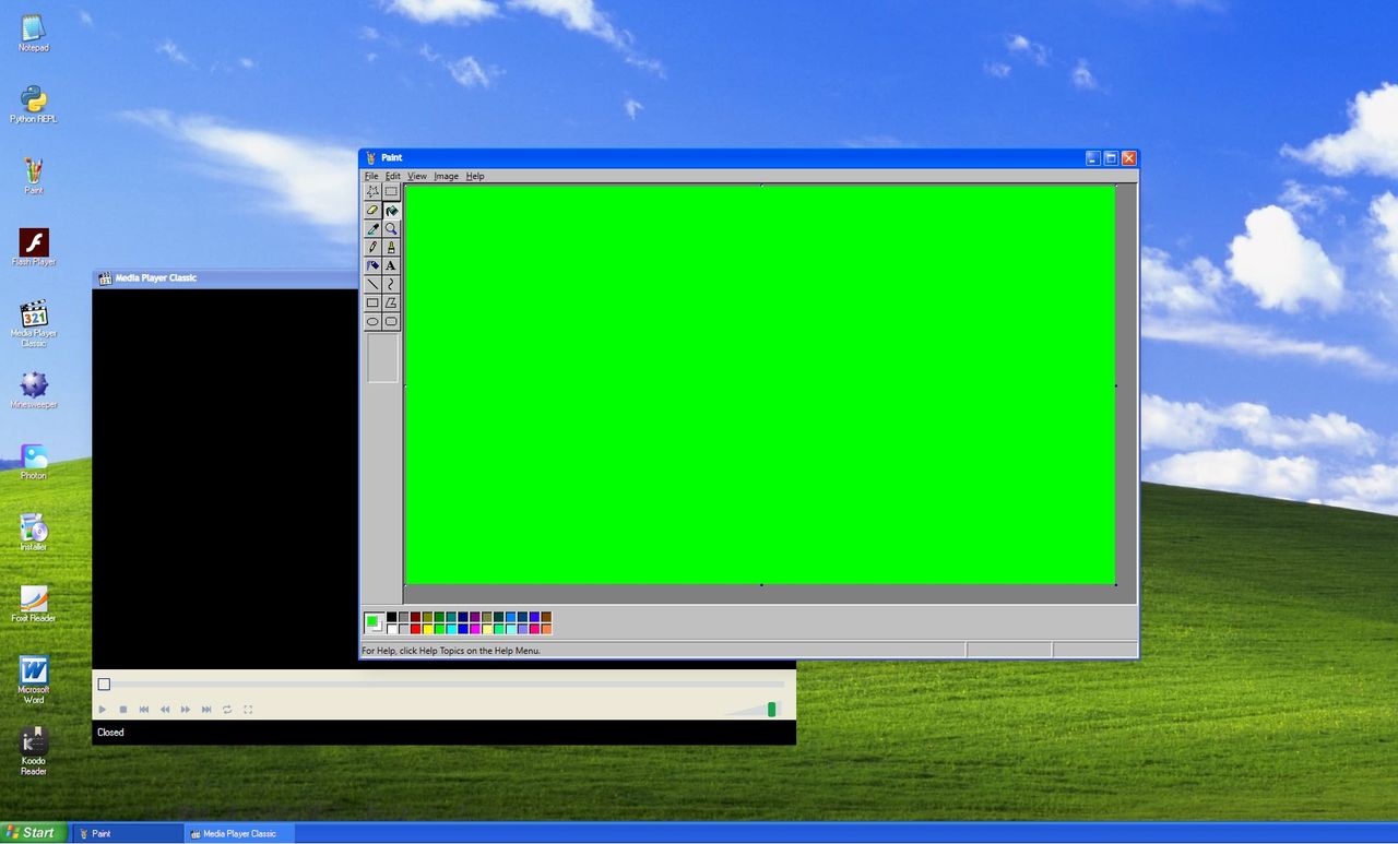 Windows từng dùng 'màn xanh' ẩn để dựng video, biến MS Paint thành trình phát