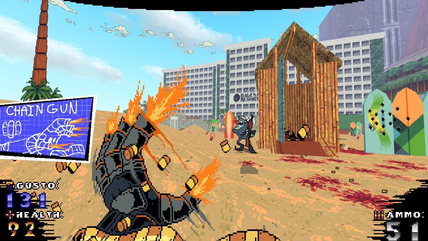 Captain Wayne, tựa retro FPS về thủy thủ với khẩu shotgun thay cánh tay